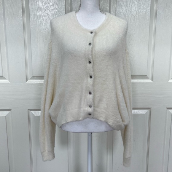 Free People FP One Wyatt Fuzzy Batwing Cardigan Sweater - Picture 5 of 16